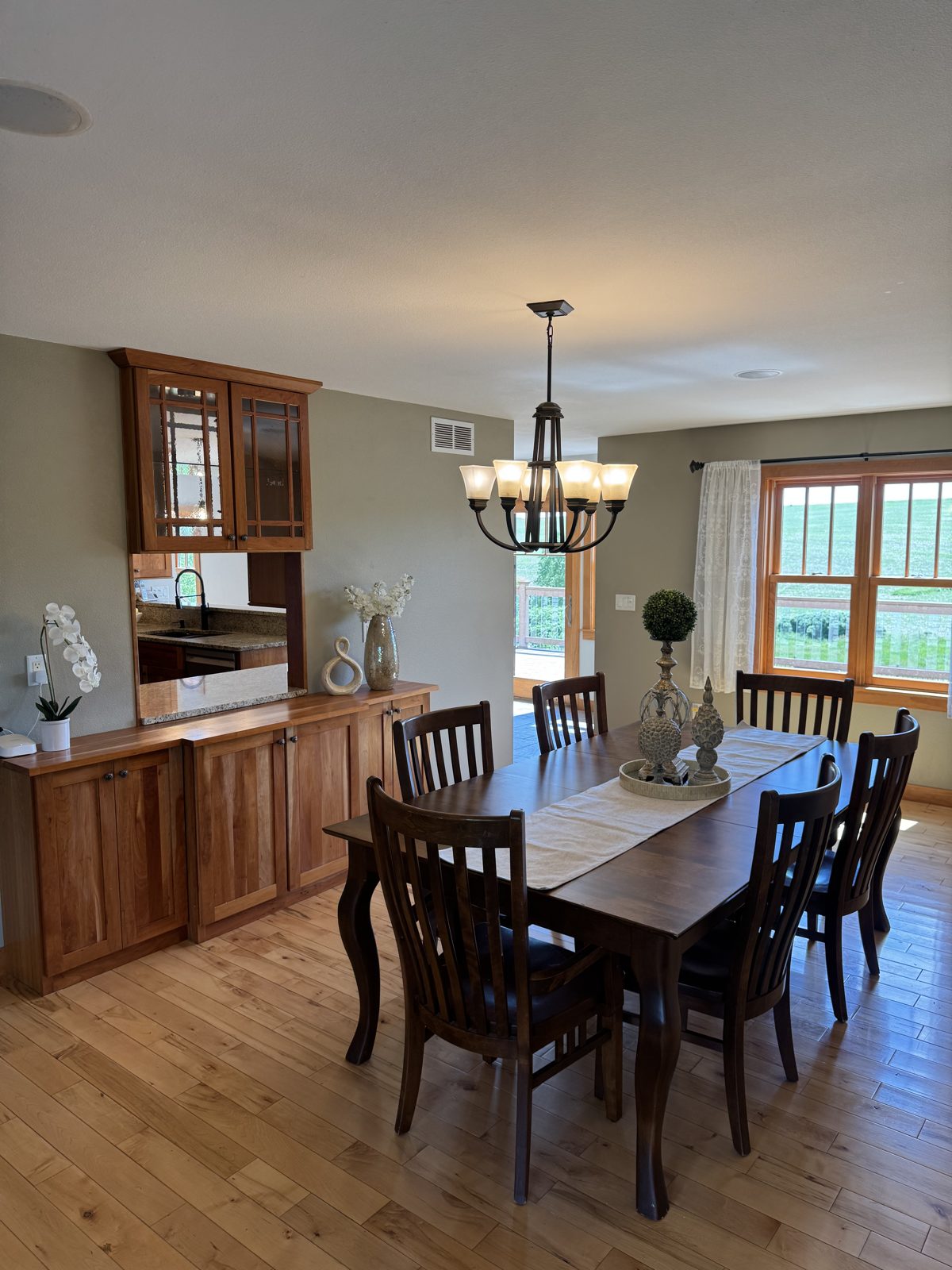 Dining room after residential cleaning in Dane County
