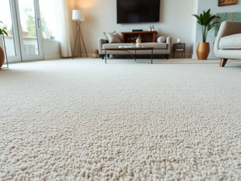 Freshly cleaned plush carpet